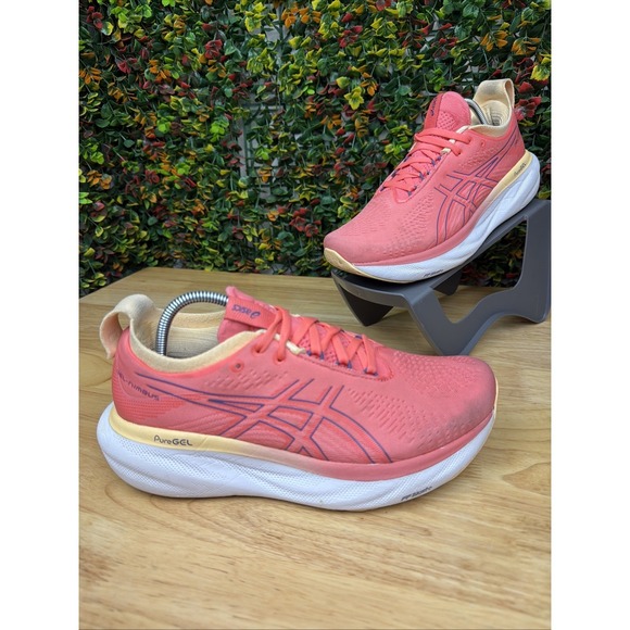 Asics Shoes - Asics Gel-Nimbus 25 Running Shoes Sneakers 1012B356 Orange Yellow Womens 7.5 GUC